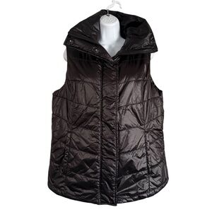 Chico's Zenergy Lightweight Quilted Puffy Vest Size 2 12 14 Large Black
